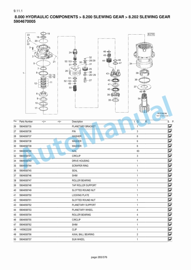 Yanmar SV120 V3 Hydraulic Excavator Parts Catalog-4