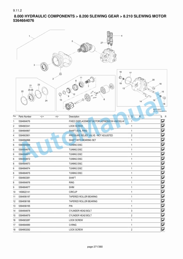 Yanmar SV120 V4 Hydraulic Excavator Parts Catalog-4