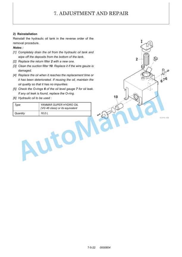 Yanmar SV15, SV17, SV17EX Excavator Service Manual-5