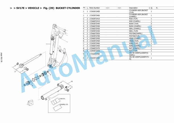 Yanmar SV17 Excavator Parts Catalog-2