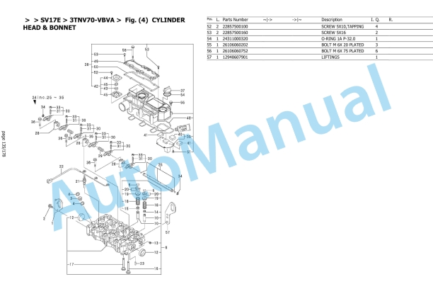 Yanmar SV17 Excavator Parts Catalog-4