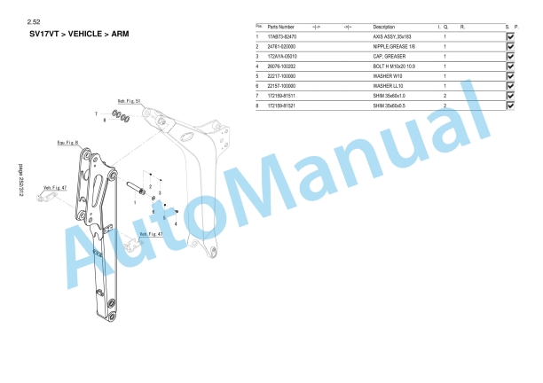 Yanmar SV17VT Mini Excavator Parts Catalog-5