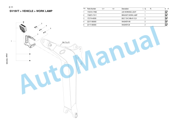 Yanmar SV19VT Mini Excavator Parts Catalog-2