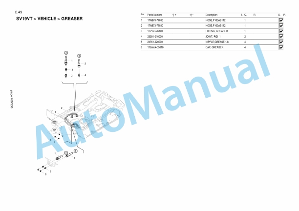 Yanmar SV19VT Mini Excavator Parts Catalog-5
