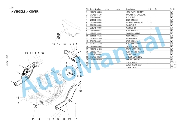 Yanmar SV22 Mini Excavator Parts Catalog-2