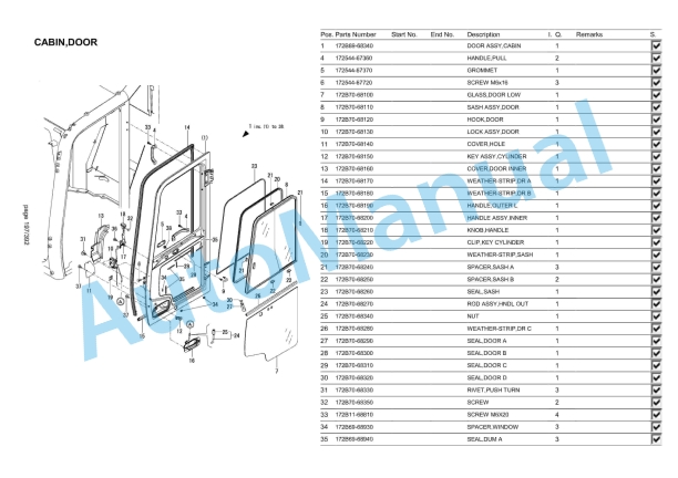 Yanmar SV86-7-2PB Mini Excavator Parts Catalog-2