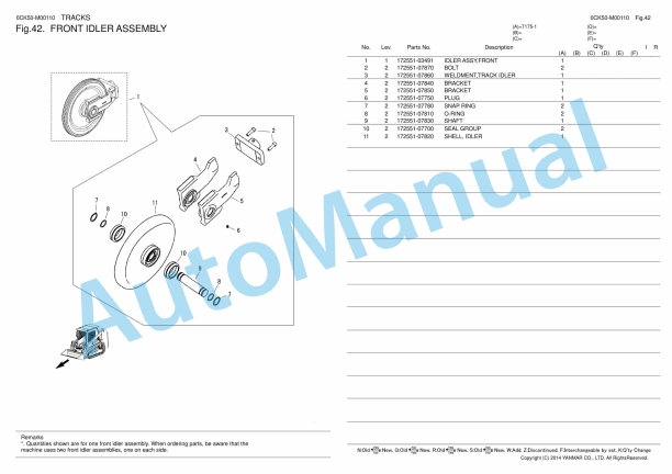 Yanmar T175-1 Compact Track Loader Parts Catalog 2 Yanmar T175-1 Compact Track Loader Parts Catalog - Image 2