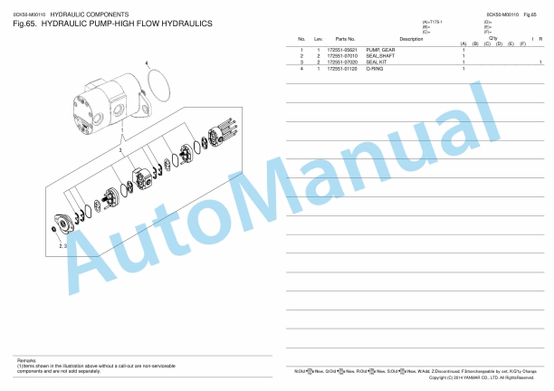 Yanmar T175-1 Compact Track Loader Parts Catalog 4 Yanmar T175-1 Compact Track Loader Parts Catalog - Image 4