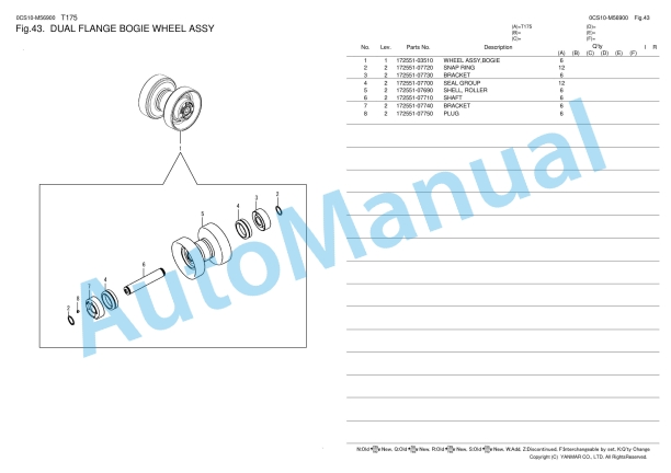 Yanmar T175 Compact Track Loader Parts Catalog 2 Yanmar T175 Compact Track Loader Parts Catalog - Image 2