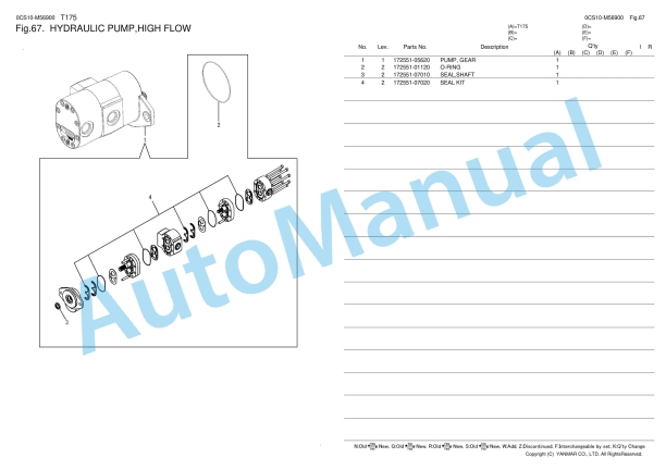 Yanmar T175 Compact Track Loader Parts Catalog 4 Yanmar T175 Compact Track Loader Parts Catalog - Image 4