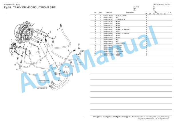 Yanmar T210 Compact Track Loader Parts Catalog 3 Yanmar T210 Compact Track Loader Parts Catalog - Image 3