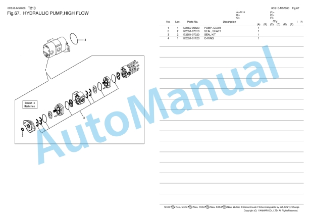 Yanmar T210 Compact Track Loader Parts Catalog 4 Yanmar T210 Compact Track Loader Parts Catalog - Image 4