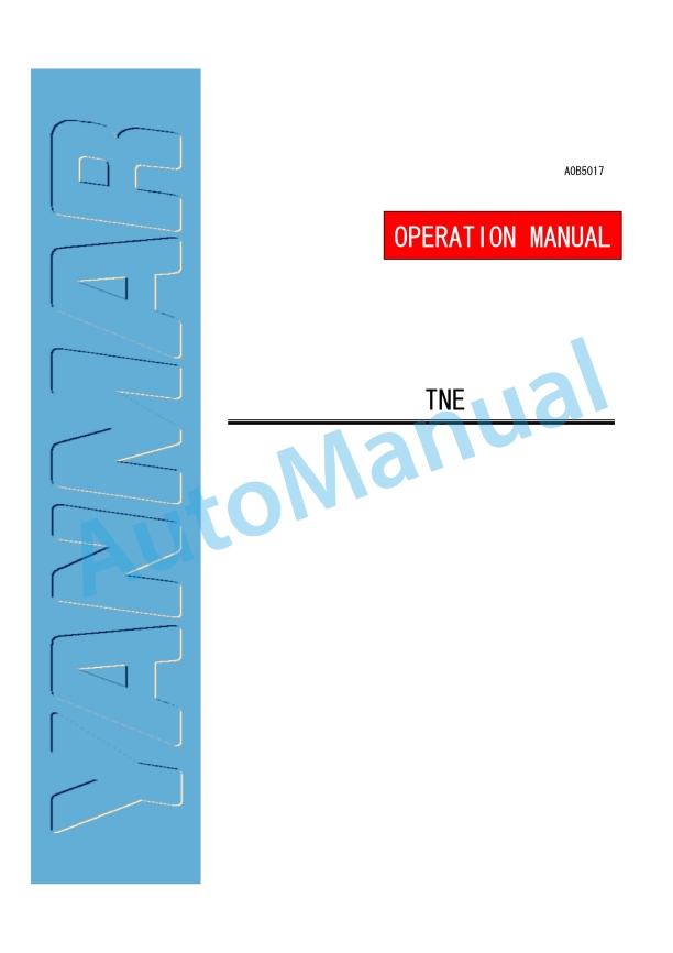 Yanmar TNE Series Diesel Engine Operation Manual