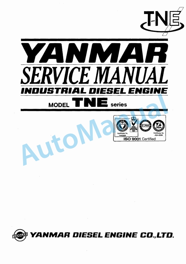 Yanmar TNE Series Diesel Engine Service Manual 1 Yanmar TNE Series Diesel Engine Service Manual