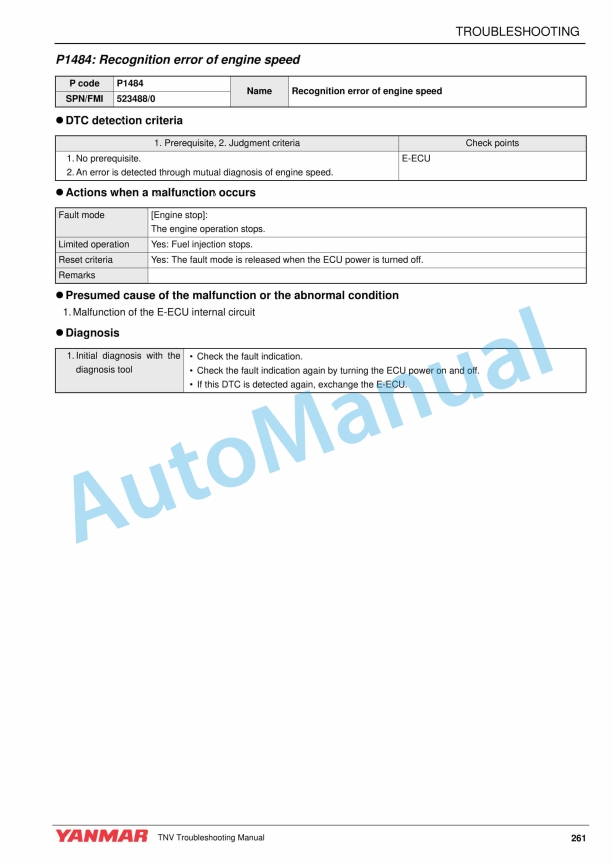 Yanmar TNV Series Industrial Engine Troubleshooting Manual-3