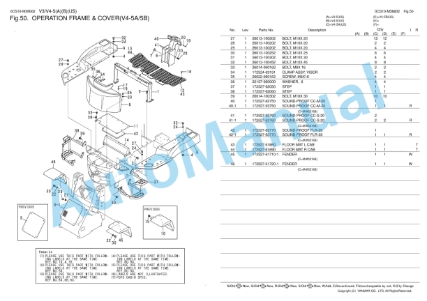 Yanmar V3-5, V4-5, V4-5A, V4-5B Wheel Loader Parts Catalog 2 Yanmar V3-5, V4-5, V4-5A, V4-5B Wheel Loader Parts Catalog - Image 2