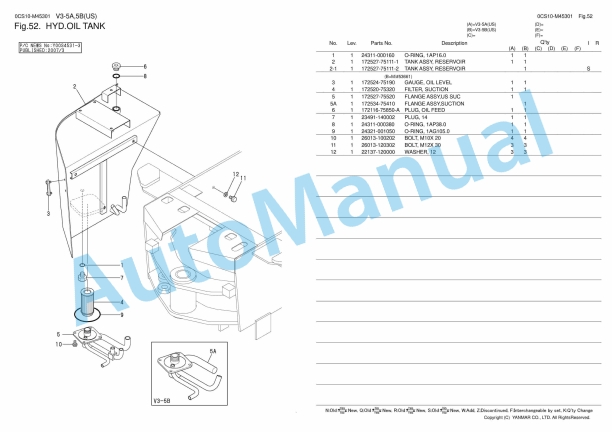 Yanmar V3-5A, V3-5B Wheel Loader Parts Catalog 5 Yanmar V3-5A, V3-5B Wheel Loader Parts Catalog - Image 5