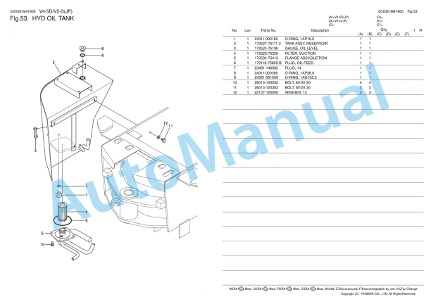 Yanmar V4-5D, V5-D Wheel Loader Parts Catalog 3 Yanmar V4-5D, V5-D Wheel Loader Parts Catalog - Image 3