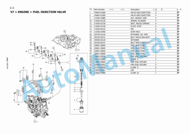 Yanmar V7 Wheel Loader Parts Catalog CP547ENWL00100-5