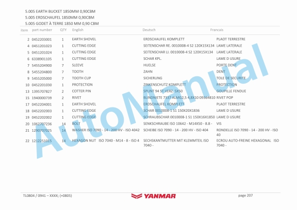 Yanmar V80 Tier4 Wheel Loader Parts Catalog-2