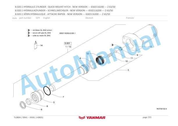 Yanmar V80 Tier4 Wheel Loader Parts Catalog-5