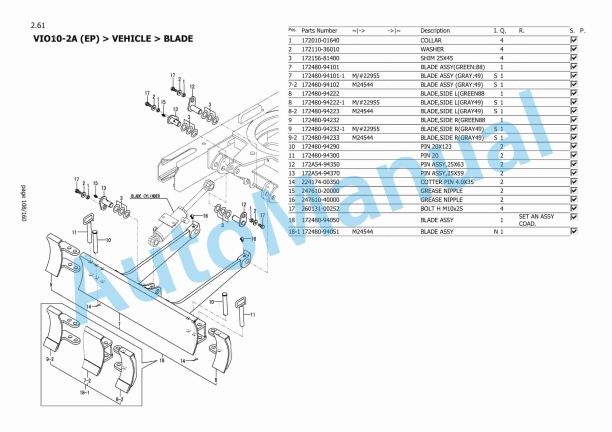 Yanmar ViO10-2A Mini Excavator Parts Catalog-3