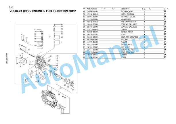 Yanmar ViO10-2A Mini Excavator Parts Catalog-4