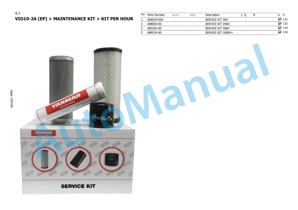 Yanmar ViO10-2A Mini Excavator Parts Catalog-5