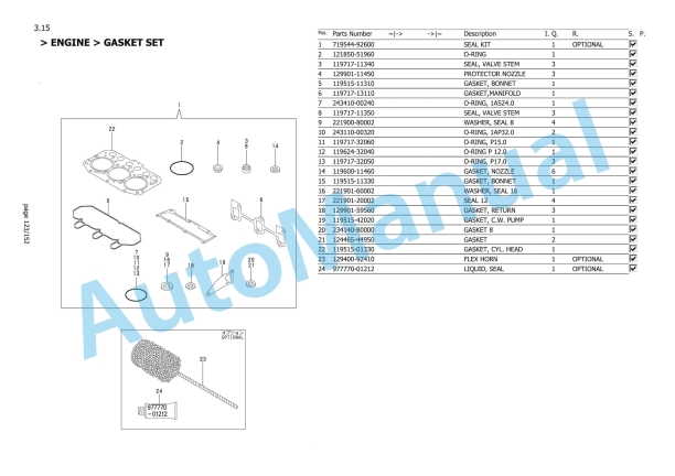 Yanmar ViO12-2A Mini Excavator Parts Catalog-5