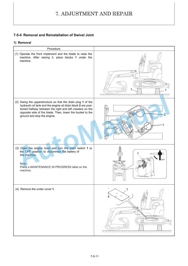 Yanmar ViO12 Excavator Service Manual 5 Yanmar ViO12 Excavator Service Manual - Image 5