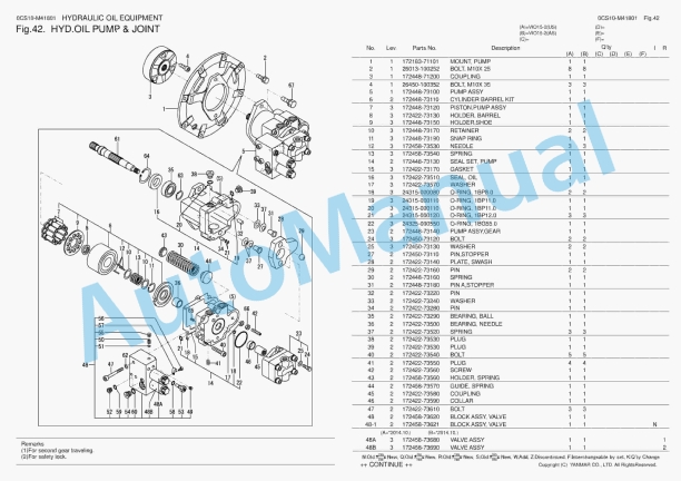 Yanmar ViO15-2 Crawler Backhoe Parts Catalog Y00S4181 2 Yanmar ViO15-2 Crawler Backhoe Parts Catalog Y00S4181 - Image 2