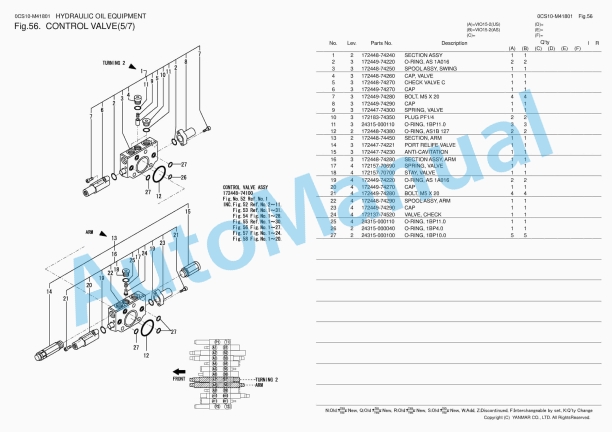 Yanmar ViO15-2 Crawler Backhoe Parts Catalog Y00S4181 3 Yanmar ViO15-2 Crawler Backhoe Parts Catalog Y00S4181 - Image 3