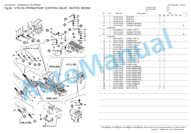Yanmar ViO15-2 Crawler Backhoe Parts Catalog Y00S4181 4 Yanmar ViO15-2 Crawler Backhoe Parts Catalog Y00S4181 - Image 4