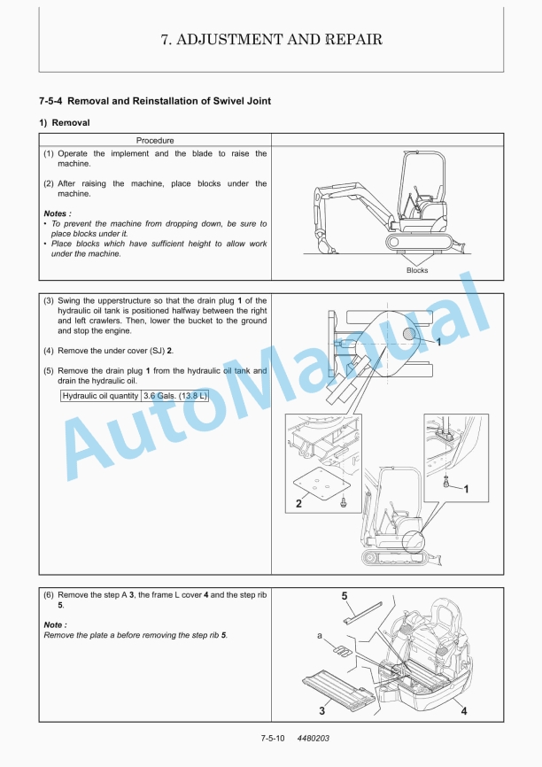 Yanmar ViO15-2 Excavator Service Manual 5 Yanmar ViO15-2 Excavator Service Manual - Image 5
