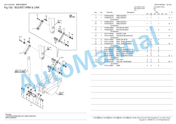 Yanmar ViO20-2 Crawler Backhoe Parts Catalog 0CK10-M37602 5 Yanmar ViO20-2 Crawler Backhoe Parts Catalog 0CK10-M37602 - Image 5