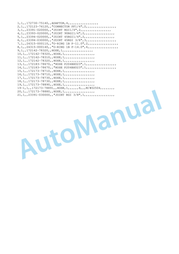 Yanmar ViO20 Crawler Backhoe Parts Catalog Y00K2902-4