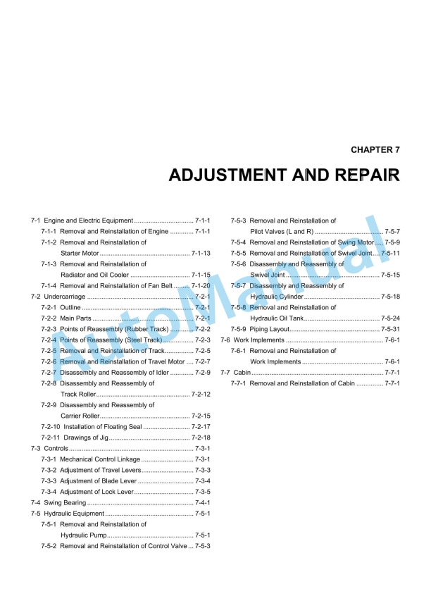 Yanmar ViO25-6 Excavator Service Manual 5 Yanmar ViO25-6 Excavator Service Manual - Image 5
