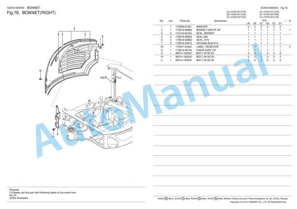 Yanmar ViO25-6A Excavator Parts Catalog 2 Yanmar ViO25-6A Excavator Parts Catalog - Image 2
