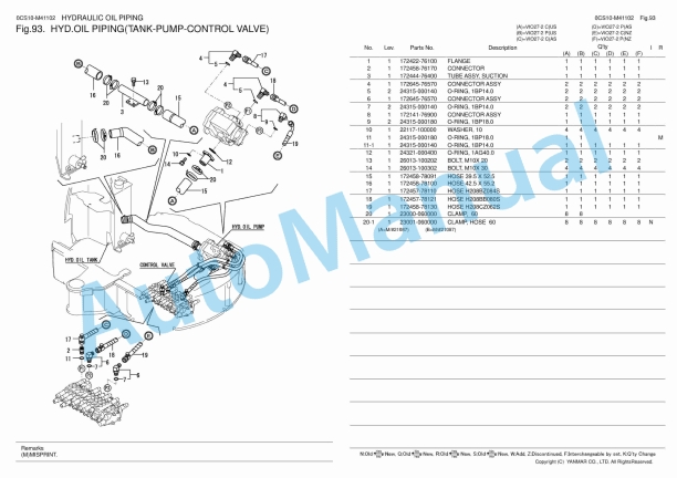 Yanmar ViO27-2 Crawler Backhoe Parts Catalog 0CS10-M41102 4 Yanmar ViO27-2 Crawler Backhoe Parts Catalog 0CS10-M41102 - Image 4