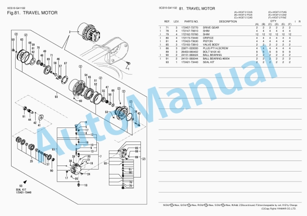 Yanmar ViO27-2 Crawler Backhoe Parts Catalog 3 Yanmar ViO27-2 Crawler Backhoe Parts Catalog - Image 3