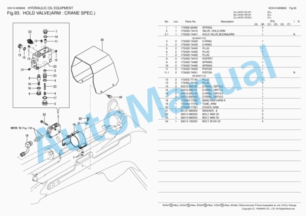 Yanmar ViO27-3 Excavator Parts Catalog 0CK10-M39802 3 Yanmar ViO27-3 Excavator Parts Catalog 0CK10-M39802 - Image 3