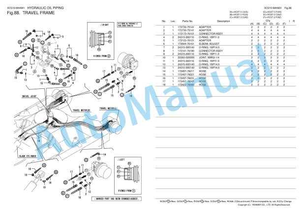 Yanmar ViO27-3 Excavator Parts Catalog 0CS10-M44901 5 Yanmar ViO27-3 Excavator Parts Catalog 0CS10-M44901 - Image 5