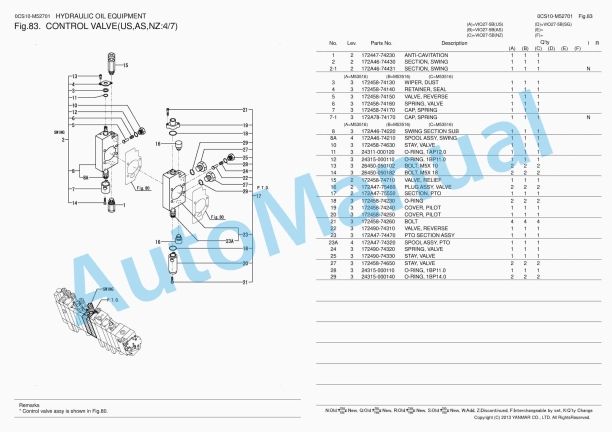 Yanmar ViO27-5B Crawler Backhoe Parts Catalog 3 Yanmar ViO27-5B Crawler Backhoe Parts Catalog - Image 3