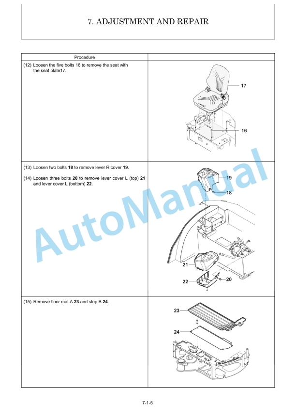 Yanmar ViO27-6 Mini Excavator Service Manual 5 Yanmar ViO27-6 Mini Excavator Service Manual - Image 5
