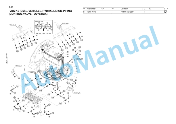 Yanmar ViO27-6(CM) Mini Excavator Parts Catalog-4
