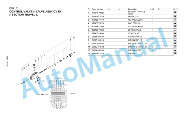 Yanmar ViO27LW-6 Mini Excavator Parts Catalog-3