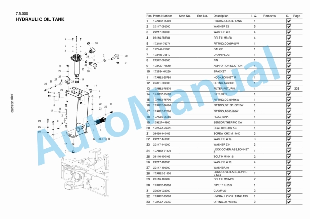 Yanmar ViO33-7 Mini Excavator Parts Catalog-3