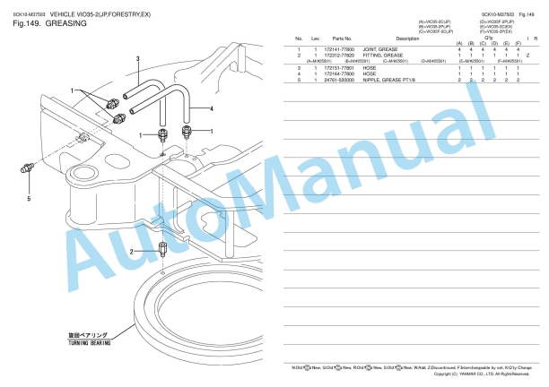 Yanmar ViO35-2 Crawler Backhoe Parts Catalog 0CK10-M37503 4 Yanmar ViO35-2 Crawler Backhoe Parts Catalog 0CK10-M37503 - Image 4