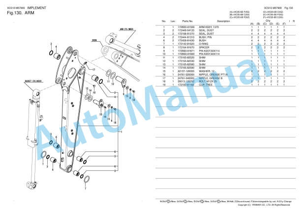 Yanmar ViO35-6B Excavator Parts Catalog 4 Yanmar ViO35-6B Excavator Parts Catalog - Image 4