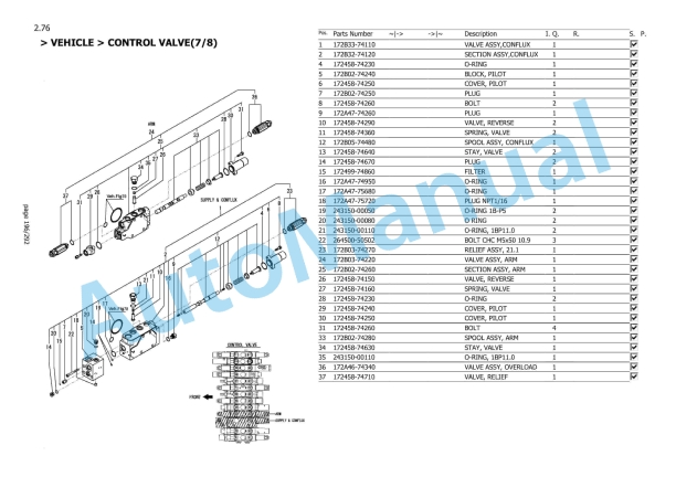 Yanmar ViO38-6 Mini Excavator Parts Catalog-3